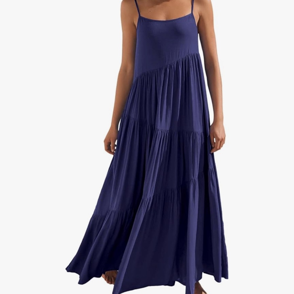 Elegant Navy Blue Maxi Dress